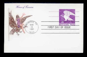 UY31 (12c) "B" EAGLE REPLY CARD FDC - FARNAM - Picture 1 of 2