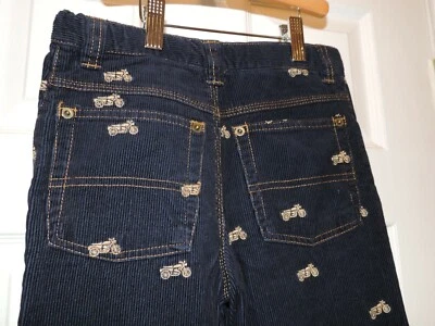 🏈Boys 8 码 Carpenter 牛仔裤🏍灯芯绒刺绣摩托车上好 — 第 1/4 张图片