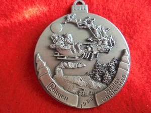 VINTAGE 1993 CHRISTMAS PEWTER ORNAMENT FROM "KELGEN SEEDS"-NEW OLD STOCK - Picture 1 of 2