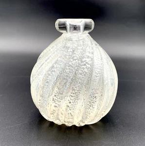 Vintage Hand Blown Swirled Crystal Bud Vase W/ Silver Flakes: Mikasa by Kurata? - Picture 1 of 9