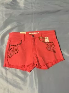 Pantaloncini donna estivi Frankie B colore rosso corallo nuovi con etichetta taglia 27 - Foto 1 di 9