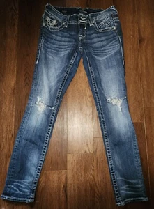 Pantalones de mezclilla en apuros Vigoss Chelsea novio talla 3/4 entrepierna 28 - Imagen 1 de 6