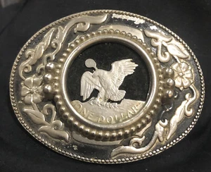 De colección Moneda Coleccionista Dólar Western Personalizado Cinturón Hebilla Dólar Moneda Cinturón Hebilla - Imagen 1 de 4