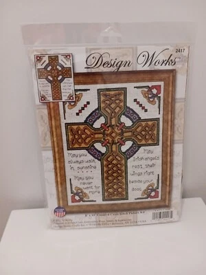 Design Works Counted Cross Stitch Kit 8"X10"-Celtic Cross (14 Count), DW2417 - Image 1 of 4