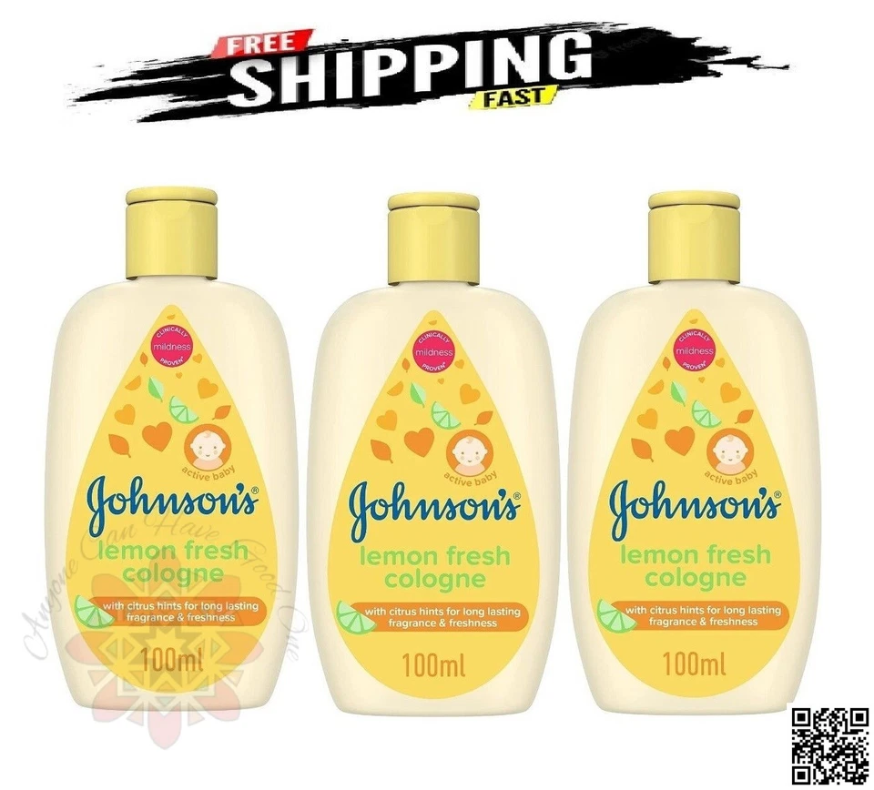 3 X JOHNSON’S Baby Lemon Fresh Cologne Fast Delivery 3x 100ml
