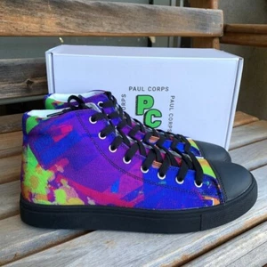 Womens High Top Sneakers Casual Streetwear Custom Printed - Kaleidoscope Dream - Picture 1 of 19