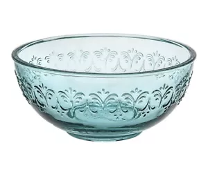 “New” The Pioneer Woman Floral Burst Embossed Prep Bowl, Teal 15 Oz - Picture 1 of 2