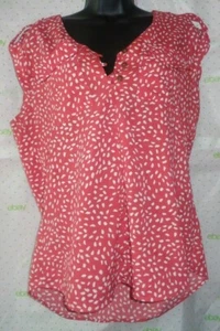 $58 New York & Co. Solapa Bolsillo Pestaña Hombro Pestaña Luz Mediana Blusa Estampado Top - Imagen 1 de 5