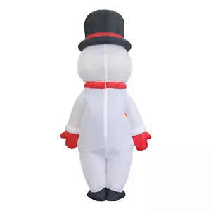 Inflatable Christmas Snowman Costume Funny Clothes Christmas Snowman H4N1 - Picture 1 of 6