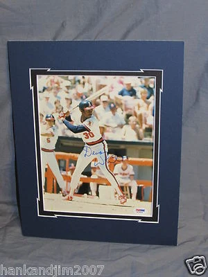 Devon White Autographed Color Photo California Angels Double Matted PSA/DNA - Image 1 of 4