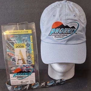 NASCAR 2008 Phoenix International Raceway Hat Ball Cap Event Credentials Lanyard - Picture 1 of 9