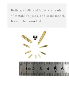 1/6 Scale HOT Micro 50pcs Metal Bullet Cartridge Case Ammo Links 12” Figure TOYS - Picture 1 of 14