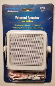 Shakespeare ES-4 Deluxe Altoparlante Esterno con Staffa Girevole Bianco 8W 4 Ohm 6' - Foto 1 di 2