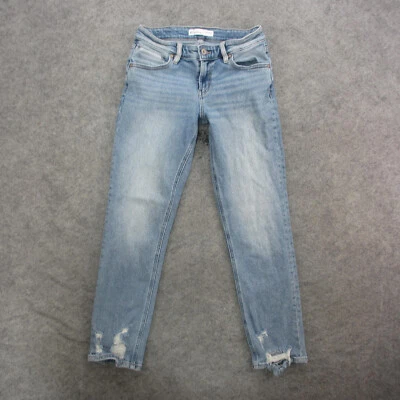 Pantalones de mezclilla para mujer KanCan 23 azul lavado claro boyfriend Foto 1 de 4