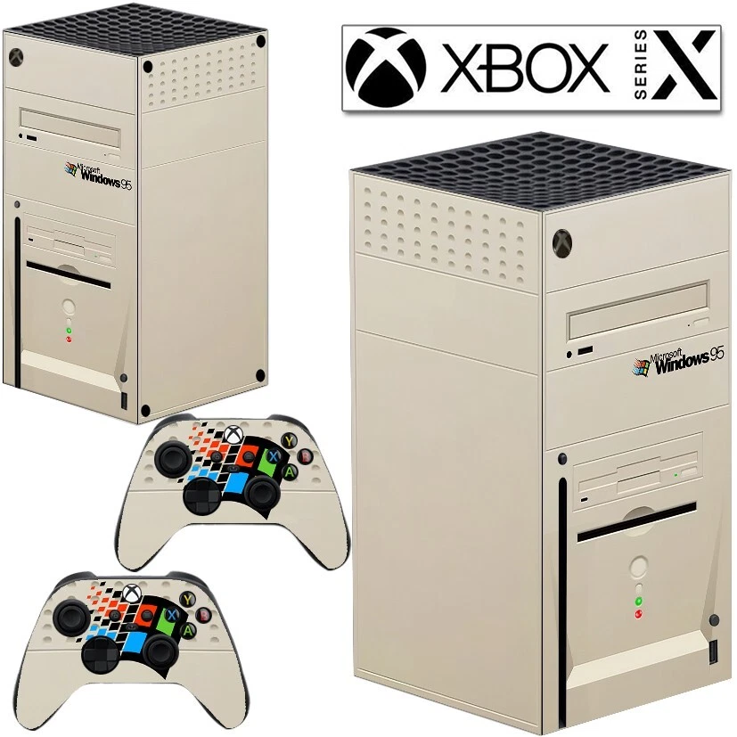 APCym Skin RETRO PC FOR XBOX SERIES X Gaming Console+2 Controller Sticker Decal. - Image 1 of 4