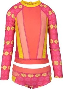 Appaman 282674 Girl's Sunflower and Color-Block Solana Rashguard Set, Size 3 T - Picture 1 of 2