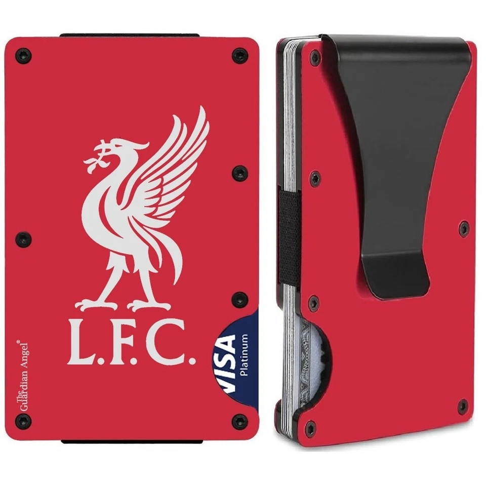 Liverpool FC Football Soccer Titanium Carbon Fiber RFID Blocking Wallet D7