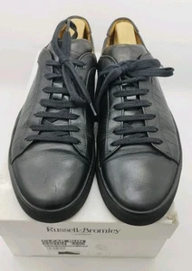 Russell Bromley Entrenadores Para Hombres Talla UK 9 Transparente Correr Cuero Negro Cocodrilo Zapatos - Imagen 1 de 12