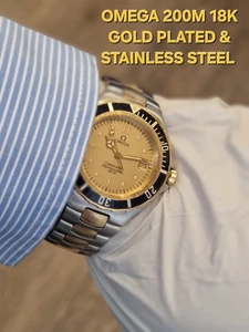 OMEGA Seamaster Pre Bond Watch 396.1042 Professional Diver 200m Gold 18k Plated - Picture 1 of 17