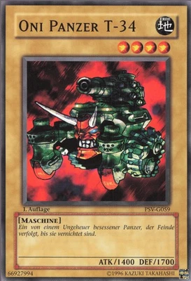 YuGiOh Oni Panzer T-34 (V.1) PSV-DE059 Common NM 1st - Bild 1 von 2
