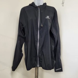 Chaqueta Salomon Para Mujer Talla Grande Negra Con Capucha Protección de Piel Avanzada Ligera  - Imagen 1 de 19
