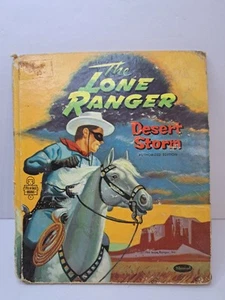 Vintage 1957 The Lone Ranger Desert Storm Book Tell-A-Tale Cowboy Whitman - Picture 1 of 6