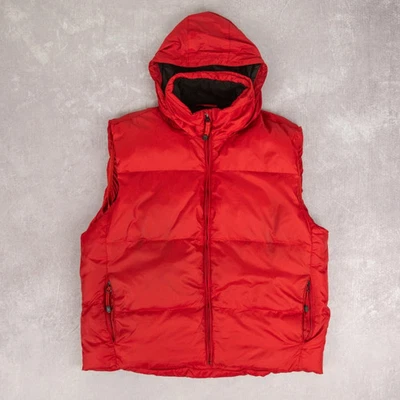 Red GAP 90s Down Filled Sleeveless Padded Puffer Jacket Gilet Jacket (Small)  - Image 1 of 4