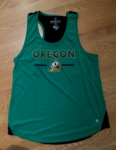 Camiseta sin mangas Colosseum Oregon Ducks XL para mujer espalda deportiva verde negra usada en excelente estado - Imagen 1 de 5