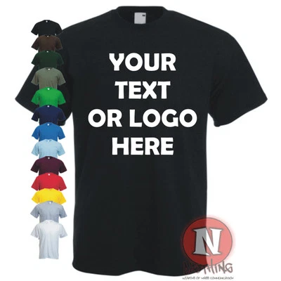 NAUGHTEES personalised T-shirt YOUR TEXT HERE - custom customised club birthday team