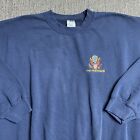Vintage Y2K Men’s Large Faded The Pentagon Embroidered Crewneck Sweatshirt Navy