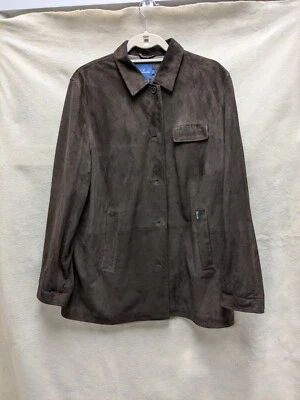 Façonnable Brown Goat Leather / Rayon Lined Jacket Sz L - Изображение 1 из 4