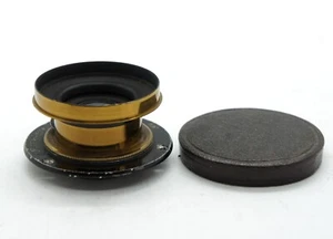 Sehr seltenes Weitwinkel Messing Objektiv ca. 100mm F11 Abdeckungen 4x5" und mehr - Bild 1 von 6