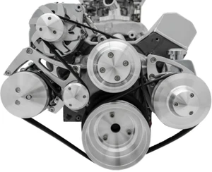 Small Block Chevy Serpentine Conversion Long Water Pump March SBC 350 383 Billet - Picture 1 of 6