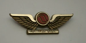 Vintage Plastic 1960s 1970s Northwest Orient Airlines Toy Pilots Wings Pin NOS - Picture 1 of 2
