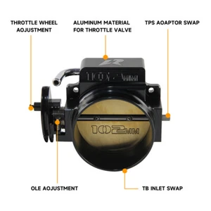 102MM Throttle Body For Chevy GM Gen III LS1 LS2 LS3 LS6 LS7 SX LS LSX 4 Bolt BK - Picture 1 of 11