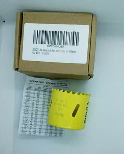 New BINOTA H.S.S. Bi-Metal 2", 51mm Hole Saw Yellow NO Shank - Picture 1 of 6