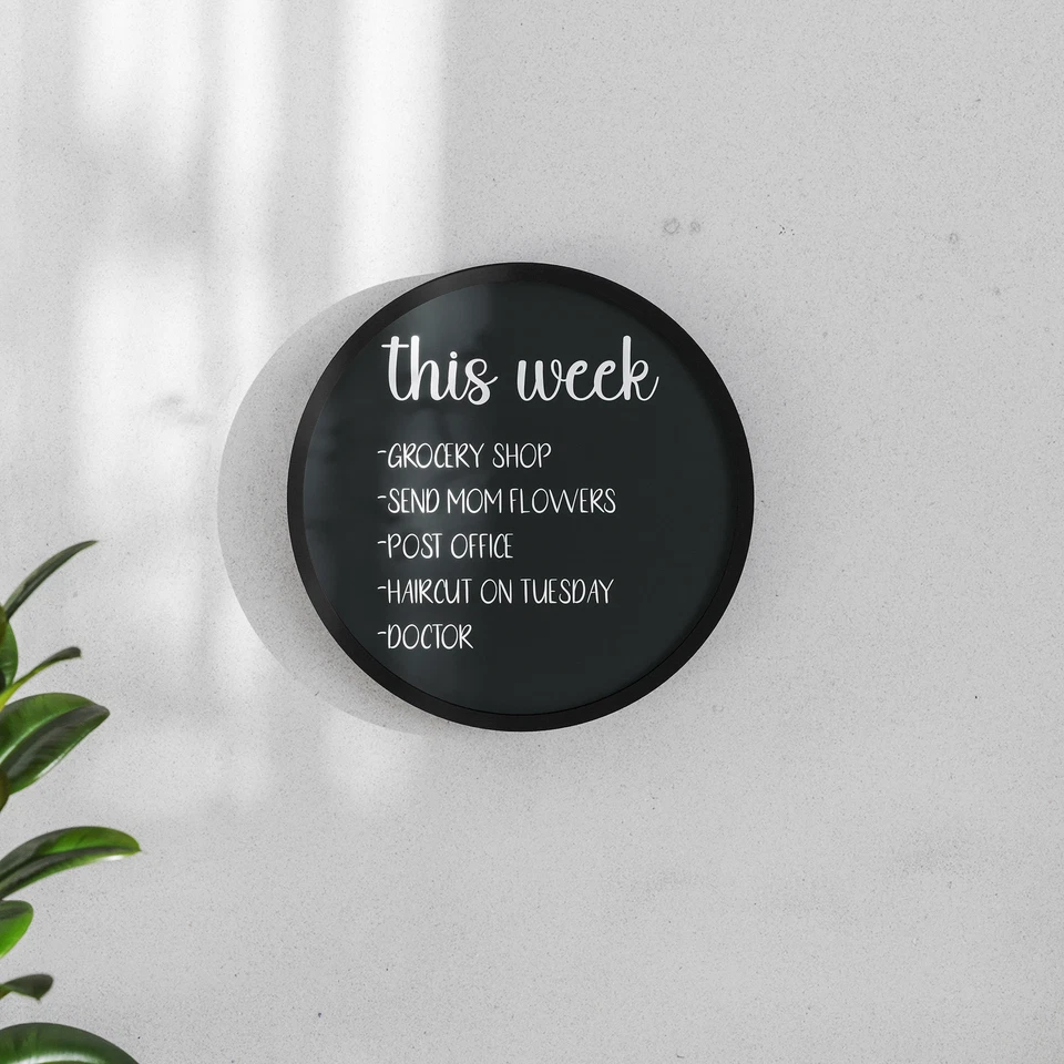 Canterbury 12" Round Wall Mounted Magnetic Chalkboards for Home or Business w... - Image 1 of 1