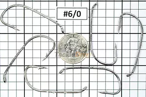 100x #6/0 Baitholder Ganci da Pesca Offset Forti Affilati Chimicamente USA! - Foto 1 di 5