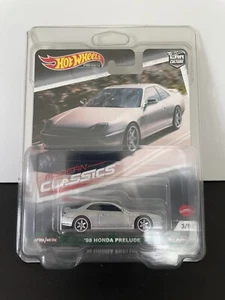HOT WHEELS '98 HONDA PRELUDE SILVER REAL RIDERS W/PROTECTOR MODERN CLASSICS JDM - Picture 1 of 9