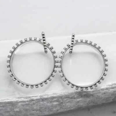 Kendra Scott Charlie Grace Hoop Earrings in Silver. Retail $85 - Image 1 of 4