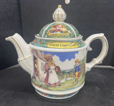 NEW Vintage JAMES SADLER England DAVID COPPERFIELD Charles Dickens Teapot w/ Lid - Image 1 of 4