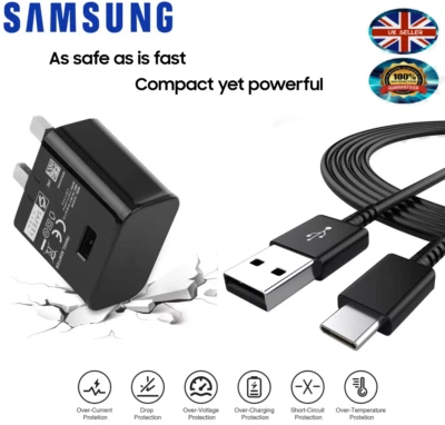 Genuine USB Super  Fast Charging Adapter Charger Plug For Samsung Galaxy Phones - Image 1 of 4