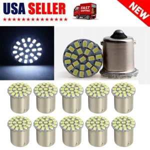 10Pcs 24V 1156 LED BA15S / 1157 BAY15D 1206 22SMD LED Turn Signal Reverse Lights - Picture 1 of 12