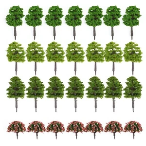 70pcs Model Trees 1:75/1:100 HO Z TT Scale Layout Train Garden Buildings - Picture 1 of 24