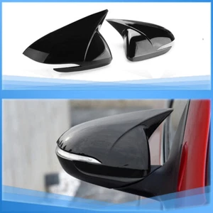 Fits Hyundai Elantra 2016-19 ABS Glossy Black Rear View Side Door Mirror Cover - Picture 1 of 8