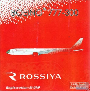 PHX1620 1:400 Phoenix Model Rossiya Boeing 777-300 REG #EI-UNP "Leopard Face" - Picture 1 of 1