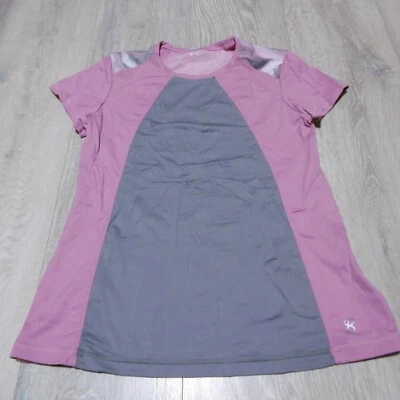Camiseta para mujer SOFIBELLA mediana de golf-tenis rosa-gris manga corta cuello redondo Foto 1 de 4