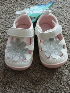 STRIDE RITE MARY JANE SHOE GIRLS INFANT SIZE 3 M WHITE NEW - Picture 1 of 8