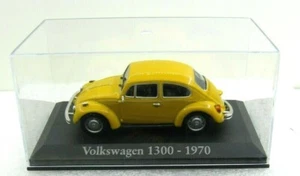 Volkswagen 1300 1970 Gialla 1:43 modellino auto vintage con teca Die-Cast 1/43 - Imagen 1 de 5