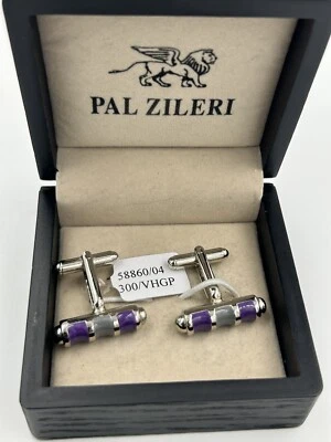 Nuevo con etiquetas. Gemelos de seda de acero inoxidable Pal Zileri Foto 1 de 3